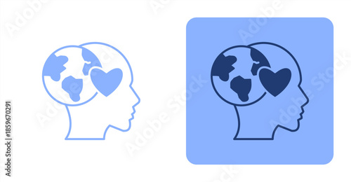 Awareness MixedTwo-tone color and contrasting background icon illustration