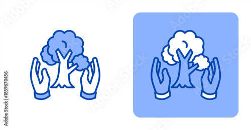 Hope Line ColorTwo-tone color and contrasting background icon illustration