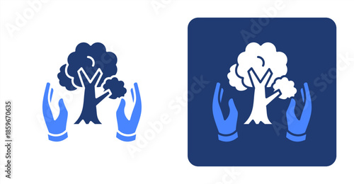 Hope Glyph ColorTwo-tone color and contrasting background icon illustration