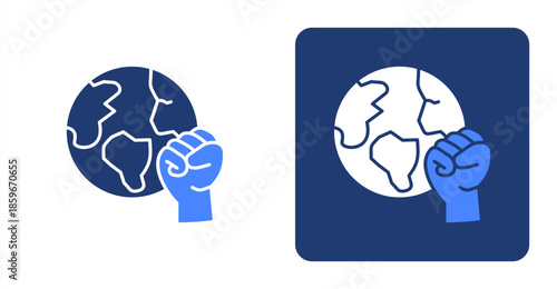 Action Glyph ColorTwo-tone color and contrasting background icon illustration