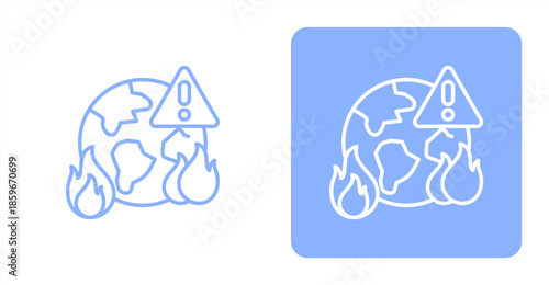 Crisis LineTwo-tone color and contrasting background icon illustration