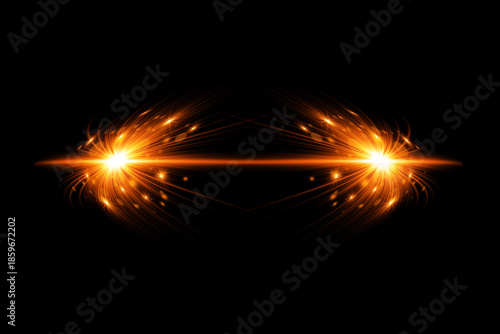 Atmospheric Golden Lens Flare Glow Overlay