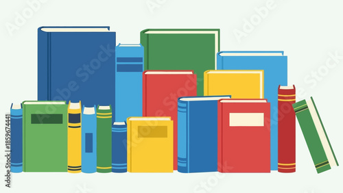 Colorful Assorted Books Stacked Together.