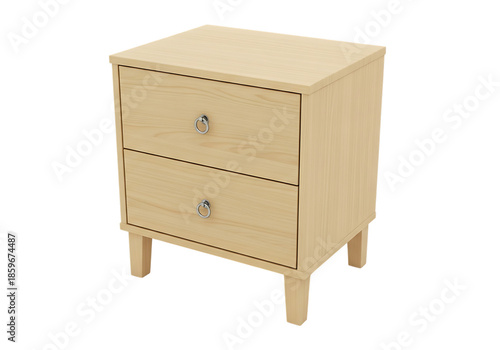 Wallpaper Mural Wooden nightstand with two drawers isolated on transparent background Torontodigital.ca