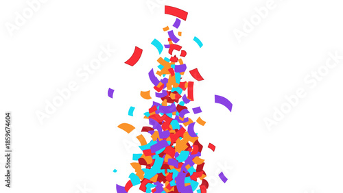 Colorful Confetti Pieces Falling Through Air.