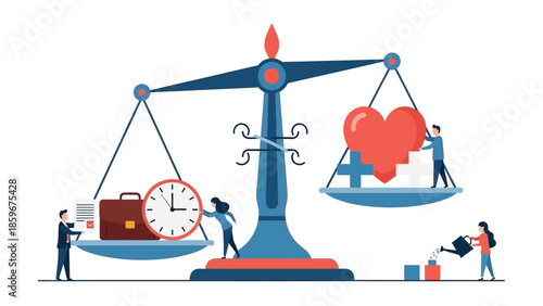 Scale Balancing Time and Heart Symbol.