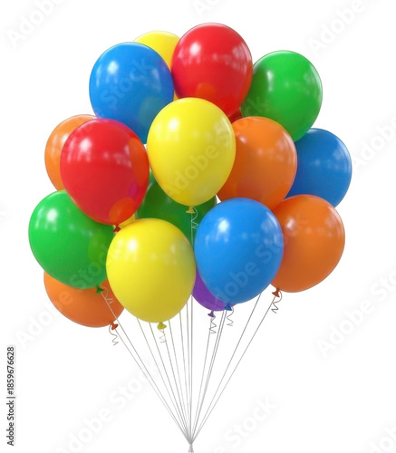 A vibrant bouquet of colorful balloons, perfect for celebrations and festive occasions.
