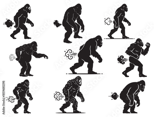 BIGFOOT FARTING SILHOUETTE