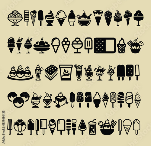 ice cream black icon