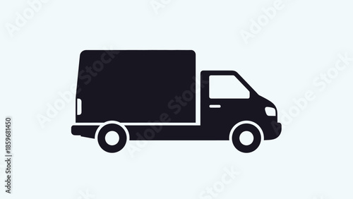 Delivery Truck Vehicle Transport Logistics Icon.