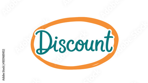 Discount Text in Orange Oval Shape.