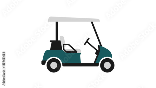 Golf Cart Vehicle Side View.