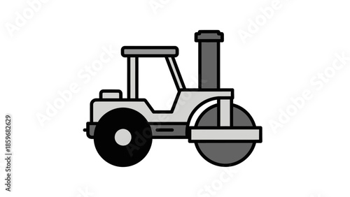 Steamroller Vehicle Heavy Machinery.