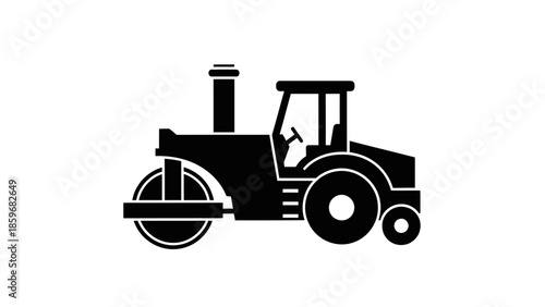 Tractor Silhouette Farm Vehicle.