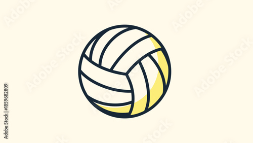 Volleyball Ball Illustration Simple Design.