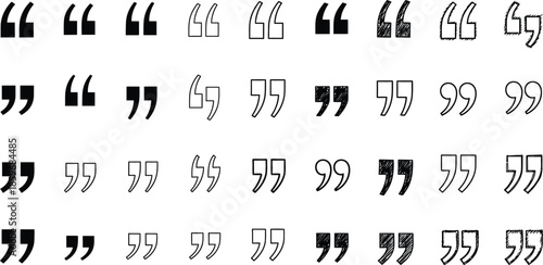 Collection of various quote marks
