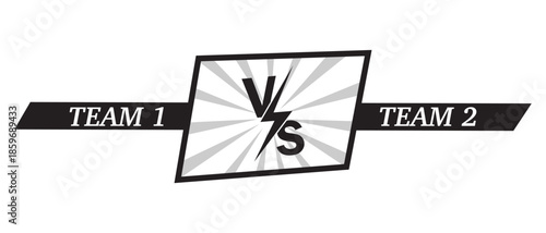 VS battle logo or versus letters pictogram design. VS symbol for confrontation, competition, sports, game, match and fight. Duel challenge symbol set clipart vector image.