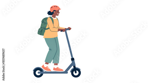 Person Using Electric Scooter