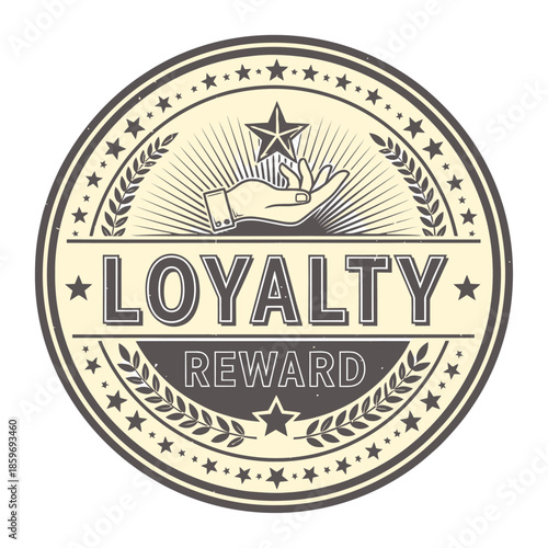 Vintage Customer Loyalty Reward Badge Vector Design