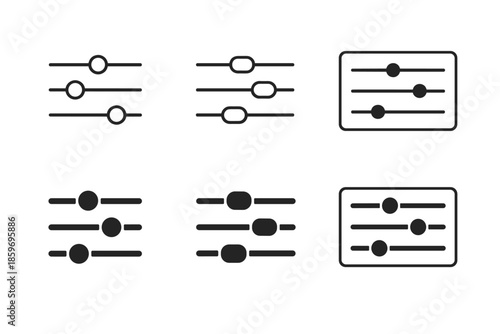 Set of sliders and controls for adjusting settings and parameters