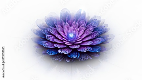 Abstract floral design with vibrant colors and soft glow on a white background