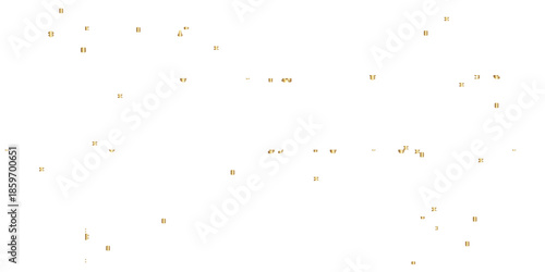 Gold confetti flying for celebrate isolated on transparent background. Illustration festival texture design.