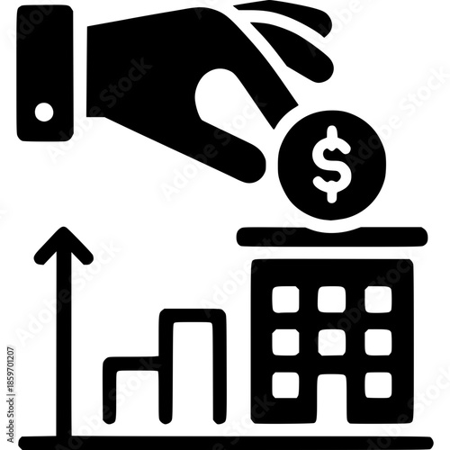 INVESTMENT Capital Allocation Finance Icon Vector