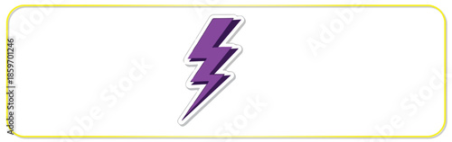 Vibrant purple lightning bolt icon on clean white background