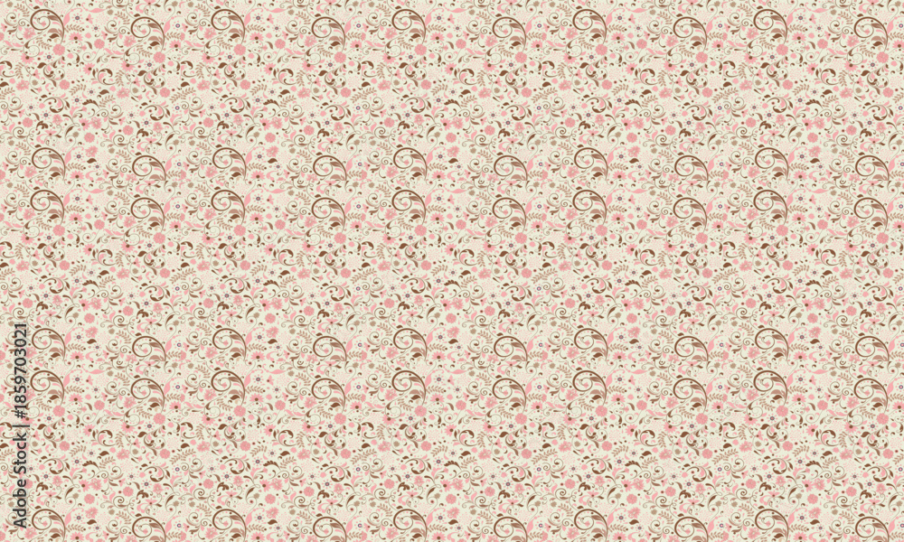 Fototapeta premium Vintage Floral Swirl Pattern Background abstract antique