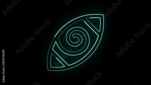 Tecpatl flint knife line icon. Aztec calendar symbol icon isolated on white background. Free vector style icon