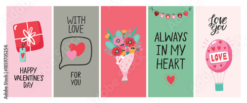 Valentine's day greeting cards with heartfelt messages