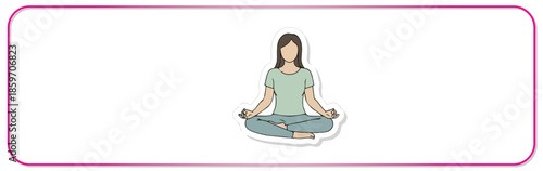 Woman meditating peacefully in lotus position