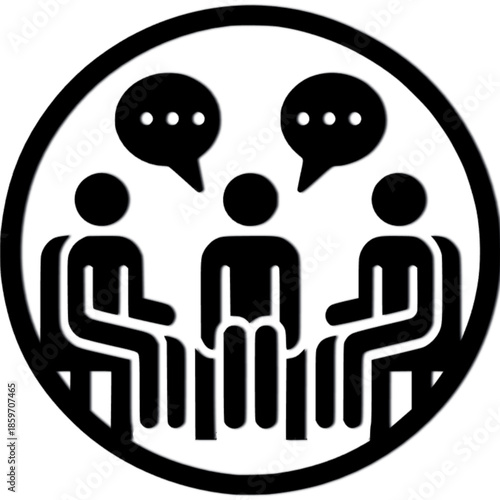 GROUP TALK Discussion Conversation Icon Vector