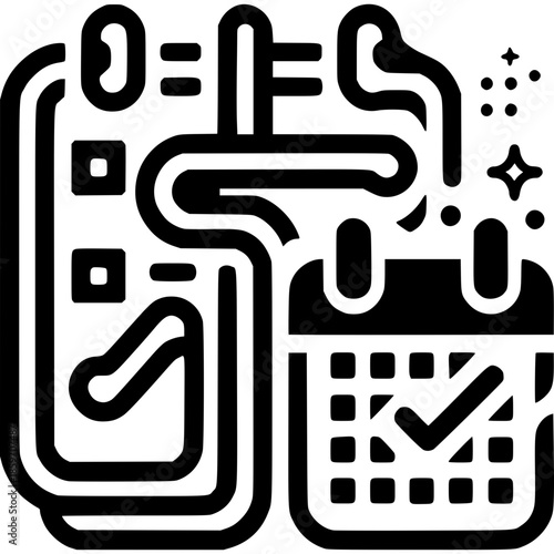 PLANNING Checklist Chart Roadmap Icon Vector