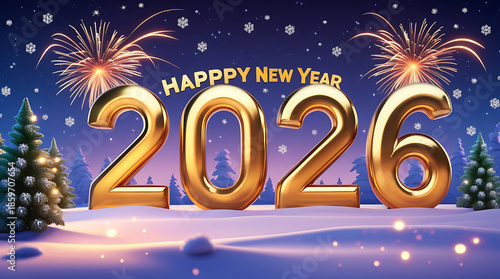 Festive Golden Winter 2026 Celebration