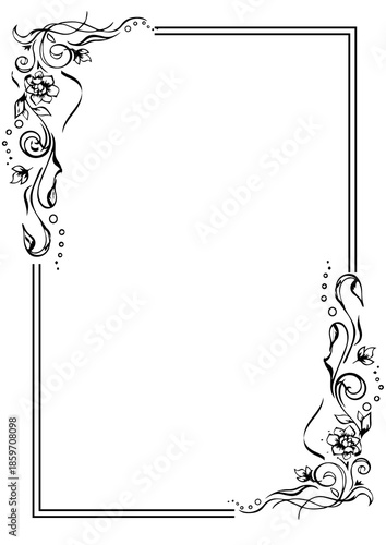 black and white page frame