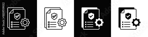 Compliance Check Icon With Variatif Black White Minimal Style