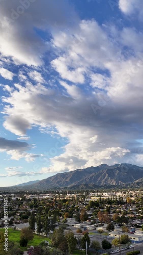 Wallpaper Mural Aerial footage of the majestic San Gabriel Mountains in Duarte California USA Torontodigital.ca