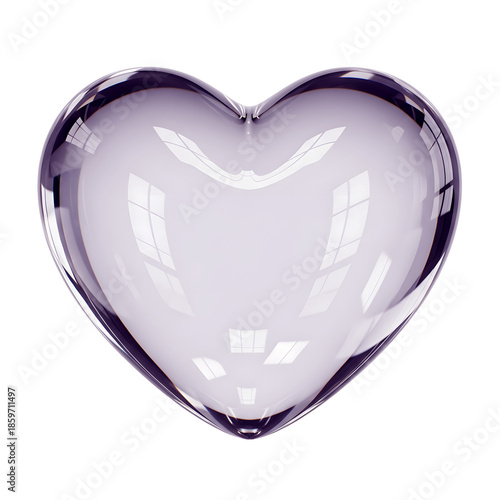Elegant purple heart shaped decor piece