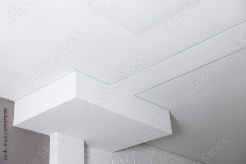 Wallpaper Mural Tiled ceiling with lighting and cctv camera indoors, low angle view Torontodigital.ca