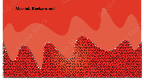 Abstract Red Wave Background Design