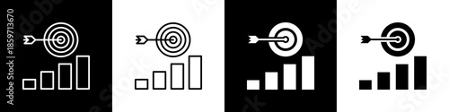Achievement Icon With Variatif Black White Minimal Style