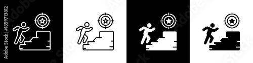 Perseverance Icon With Variatif Black White Minimal Style