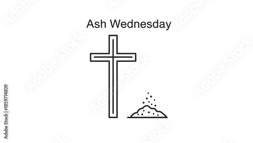 Ash Wednesday cross and ashes religion
