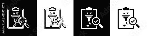 Refinement Icon With Variatif Black White Minimal Style