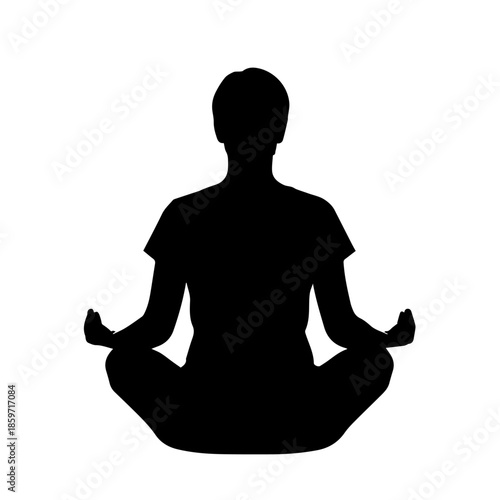 Person meditating in silence