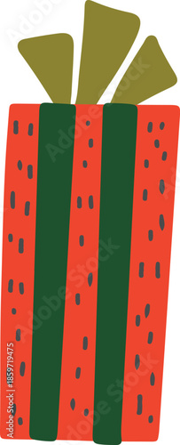 A fresh slice of striped green watermelon