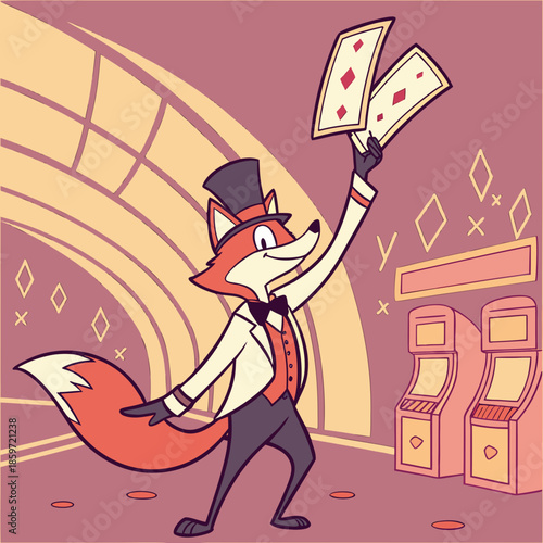 Gambler Fox Card Dealer