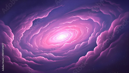 Abstract pink purple space tunnel vortex