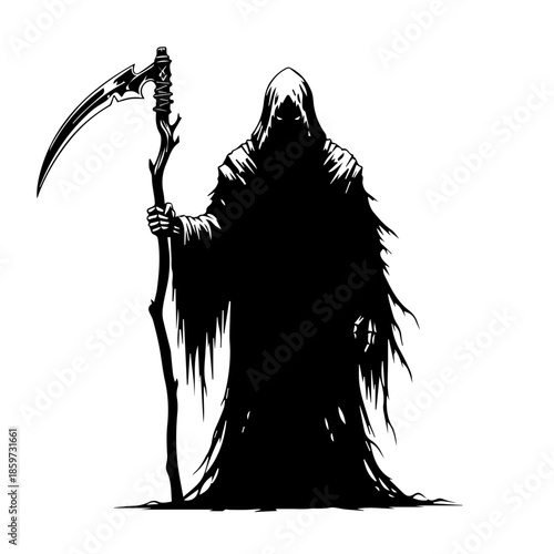 Silhouette of the grim reaper
